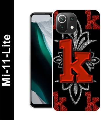 LUCKY MOBI.COM Back Cover for Mi 11 Lite, K NAME, K LOVE, K ALPHABET, K LETTER NAME