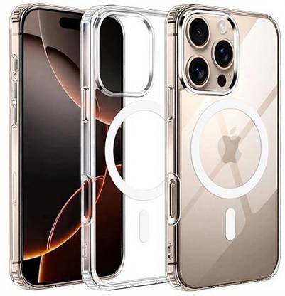 CASEVIBE Back Cover for Apple Iphone 13 pro max Transparent Magsafe Mobile Back Cover