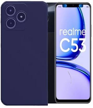 S-Softline Back Cover for Realme C53, inner Soft Microfiber Cloth Cushion Lining Bubble Proof Candy case