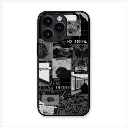 INTELLIZE Back Cover for APPLE iPhone 15 Pro Max SKULL, CRIME, BRAIN, LOVE, NO SIGNAL