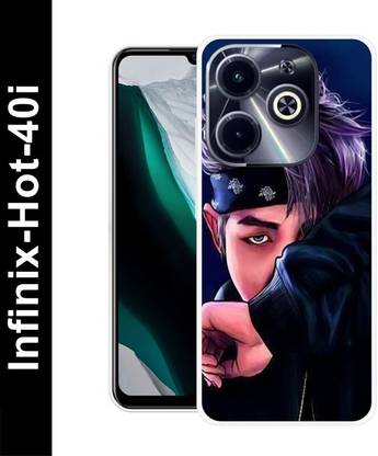 SARTOOLIYA Back Cover for Infinix Hot 40i SUSUKE, UCHIHA, ANIME, BOY, NARUTO, NEON