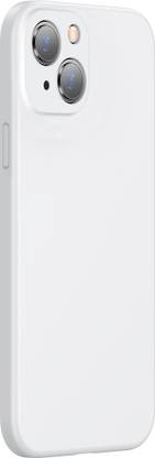 Baseus Back Cover for Liquid Gel Case Soft Flexible Rubber Cover For iPhone 13 White