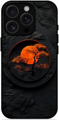 leeon Back Cover for iPhone 16 Pro Max, Dark knight Red Moon