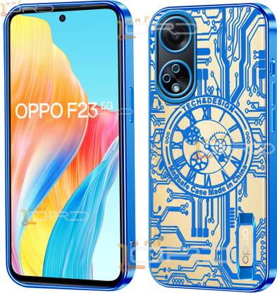 Just Be You Back Cover for Oppo F23 5G | Attractive Time Mechanism Desin |Logo Showing Case Cover