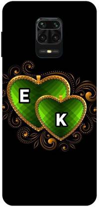 ThePrintlink Back Cover for Redmi Note 9 Pro Max, E K, E LOVE K, E K NAME, E K ALPHABET, LOVE