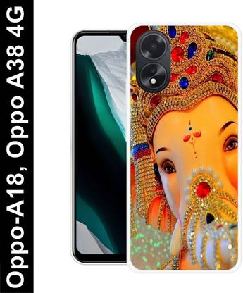 LUCKY MOBI.COM Back Cover for Oppo A18, GANESH JI, GANPATI, LORD GANESHA, GOD