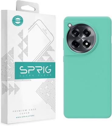Sprig Back Cover for Sprig Liquid Silicone Back Cover for Oneplus 12R (Turquoise Blue, Hard Case, Pack of: 1)