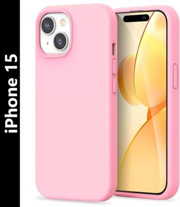 Midos Back Cover for iPhone-15, Silicone With Full Protection Soft Slim Back Cover for iPhone 15