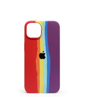 INNOPACE Back Cover for Multi Rainbow Shockproof Liquid Silicone Back case Cover for iPhone 14 Plus
