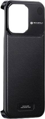 MILLION CASES Back Cover for iPhone 14 Pro Max Aero Flex Premium Metallic Leather Case