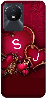 3D U PRINT Back Cover for VIVO Y02T, V2252, V2254,SJ,S LOVE J,SJ NAME,SJ LETTER,SJ ALPHABET