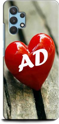 INDICRAFT Back Cover for SAMSUNG Galaxy A13 A D, A LOVES D, NAME, ALPHABET, AD LOVE, HART, BLUE