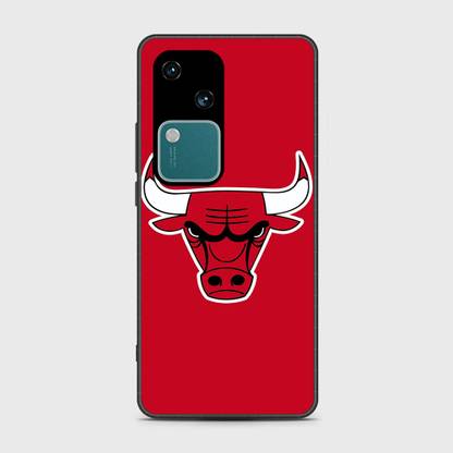 FAZAKA Back Cover for VIVO V30 5G On Glossy Metal Phone Cover | CHICAGO BULLS