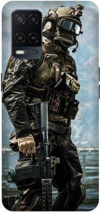 PHONE WALEY.COM Back Cover for OPPO A54 (4G) , CPH2239 ,Army Pattern,indian army,Army love, Printed