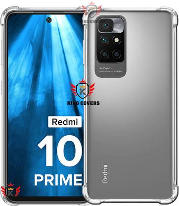 KING COVERS Back Cover for Clear Case Compatible For REDMI-10 PRIME Flexible Silicone Yellowing-Resistant Transparent