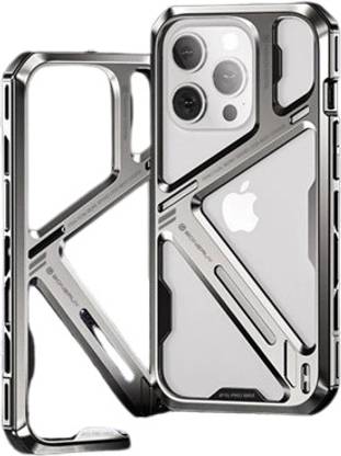 MILLION CASES Back Cover for Apple iPhone 15 Pro Titanium Alloy Armor Frame Case
