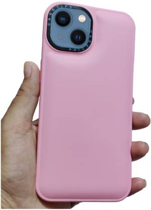 Jethuri Back Cover for iPhone 13 puffer case pink colour, soft, iPhone 13 slim protective case