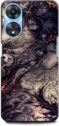 INDICRAFT Back Cover for OPPO A78 5G MARBLE, STONE, GRAY BLACK WHAITE, WAVY, ABSTRACT, WALL