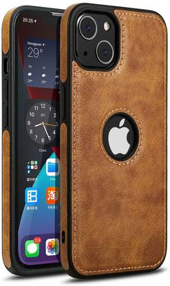 MobiLooks Back Cover for Apple iPhone 15, Luxury Leather Case