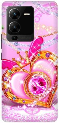 JUGGA Back Cover for vivo V25 Pro 5G, V2158, CROWNED, PINK, HEART, DIL
