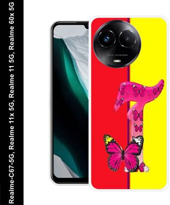 LUCKY MOBI.COM Back Cover for Realme C67 5G T NAME, T LOVE, T ALPHABET, T LETTER NAME