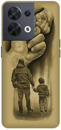 DIKRO Back Cover for OPPO Reno8 5G, CPH2359, FATHER, PAPA, DAD, SON, LOVE, HAND, SHAKE