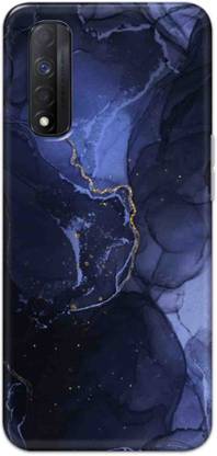 NDCOM Back Cover for Realme Narzo 30 Abstract Blue Marble Printed