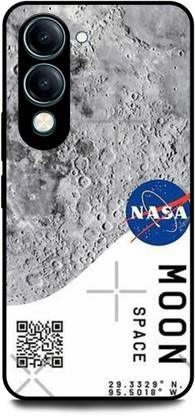 WallCraft Back Cover for Vivo Y19e (MOON, BORADING PASS, STICKER, FLIGHT TICKET