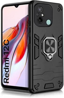 WOW Imagine Back Cover for POCO C55, REDMI 12C, Bumper Cover Ring Holder & Kickstand
