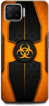 INDICRAFT Back Cover for OPPO F17 BIOHAZARD, RADIATION, SYMBOL, ORANGE, SPOTS