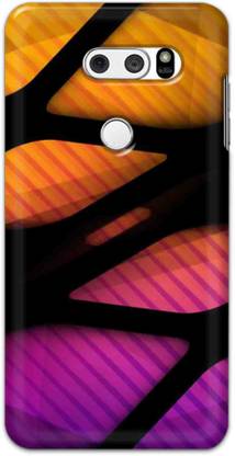 NDCOM Back Cover for LG V30 Yellow Orange Printed