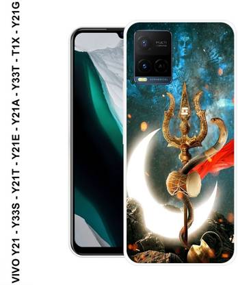 MOBECARE Back Cover for VIVO Y21E SHIV JI, LORD SHIV, MAHADEV, TRISHUL, BHOLE BABA