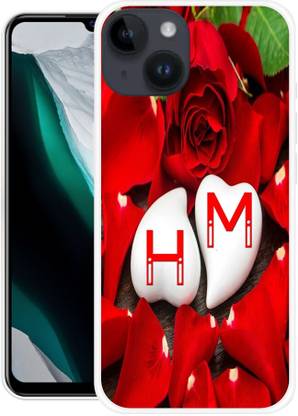 ADZIRE Back Cover for Apple iPhone 14, H LOVES M NAME,H NAME, M LETTER, ALPHABET,H LOVE M NAME