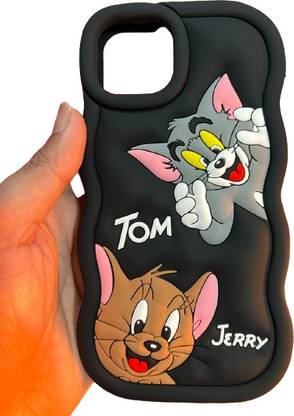 caselolo Back Cover for Black T&J Cartoon cute silicone case for, Apple Iphone 14 Plus