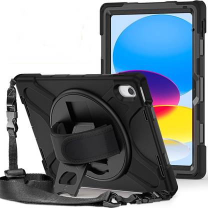 Proelite Back Cover for Apple iPad (A16) 11th/10th Generation (2025/2022). with Hand Grip and Rotating Kickstand