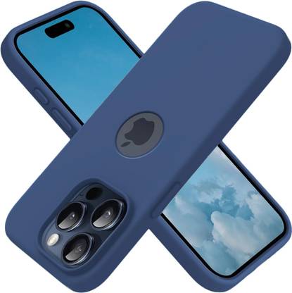 VONZEE Back Cover for iPhone 15 Pro Max Triple Layer Microfiber Cloth Lining Premium Feel Silicone Logo Cut Case