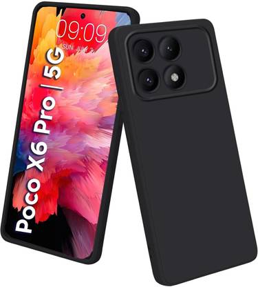 Vshop Back Cover for Liquid Silicone Designed Back Case Cover for Poco X6 Pro 5G