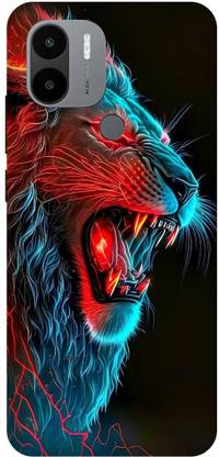 Phone Milaley.com Back Cover for POCO C51, MZB0DXKIN, TIGER, LION, ANIMAL, ING, OF, VILLAGE