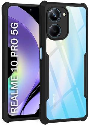 Evett Back Cover for Realme 10 Pro 5G Slim Fit Light Weight Raised Edges Soft Silicon Case