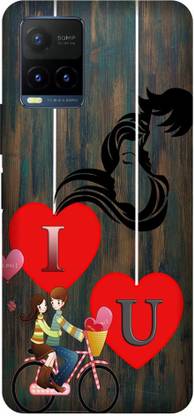 ORBIQE Back Cover for Vivo Y21E IU, I LOVE U, U LOVE I, I LETTER, U LETTER, IU NAME
