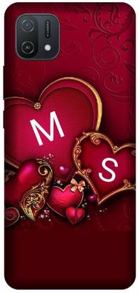3D U PRINT Back Cover for OPPO A16K ,CPH2349 , MS, M LOVES S, NAME, LETTER, ALPHABET, MS LOVE