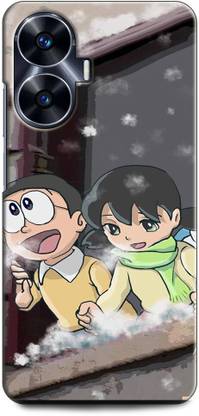 ACMA Back Cover for Realme C55 NOBITA, SHIJUKA, DORAEMON, ANIMATION, CARTOON