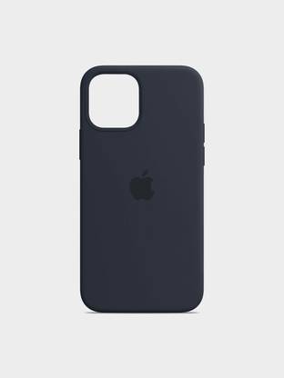 INNOPACE Back Cover for Navy Blue Solid Silicone Apple iPhone 12 Back Case