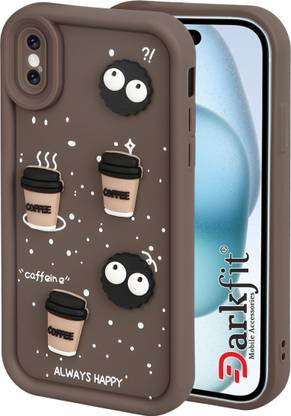 DARKFIT Back Cover for Apple iPhone X & iPhone XS, 3D Coffee Design Case