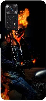 Zaplab Back Cover for Redmi Note 11, 2201117TI , Ghost Rider Rider Printed Back Cover