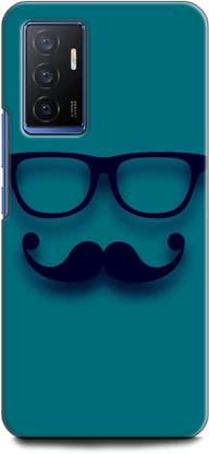 INDICRAFT Back Cover for Vivo Y75 4G, V2117 EMOJI, HIPSTER, BEARD, YELLOW, SMILEY