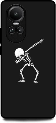 WallCraft Back Cover for OPPO Reno 10 5G DAB, SKELETON, BLACK, WHITE, ABSTRACT ART