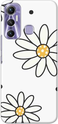 NDCOM Back Cover for Infinix Hot 11 Simple Floral Design Printed Hard Case