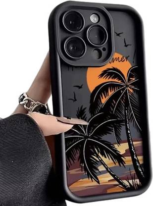 PEEPERLY Back Cover for iPhone 14 Plus Sunset Paradise Coconut Tree Texture Case