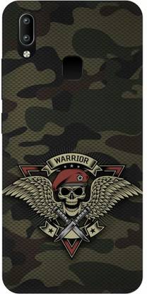 DIKRO Back Cover for vivo Y93, Vivo 1814, INDIAN, ARMY, TEXTURE, MILITRY, LOGO